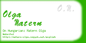 olga matern business card